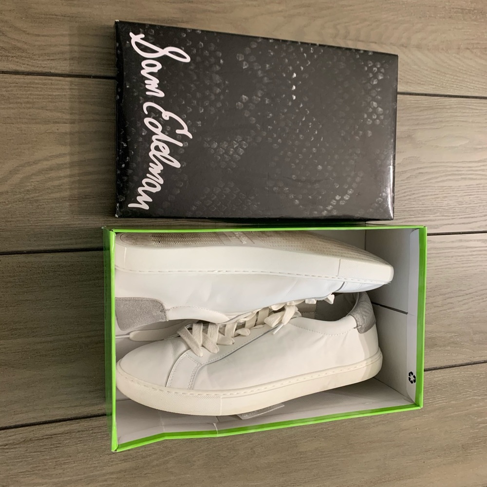 White Leather Sam Edelman Lupita Sneakers